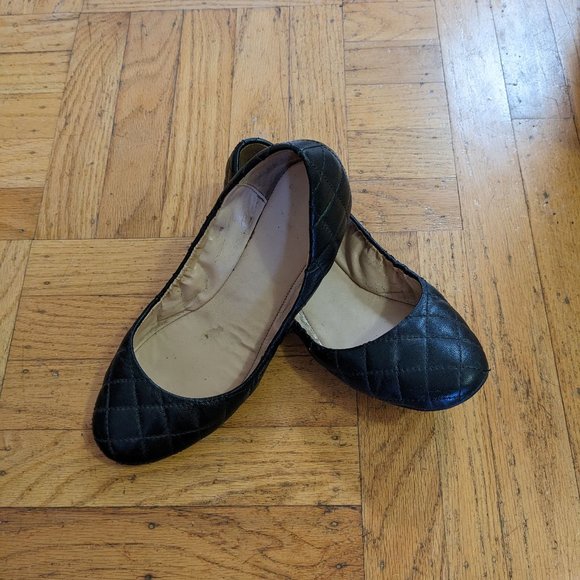 Cole Haan Cortland Quilted Ballerina Flat Black 7.5B - Picture 1 of 5